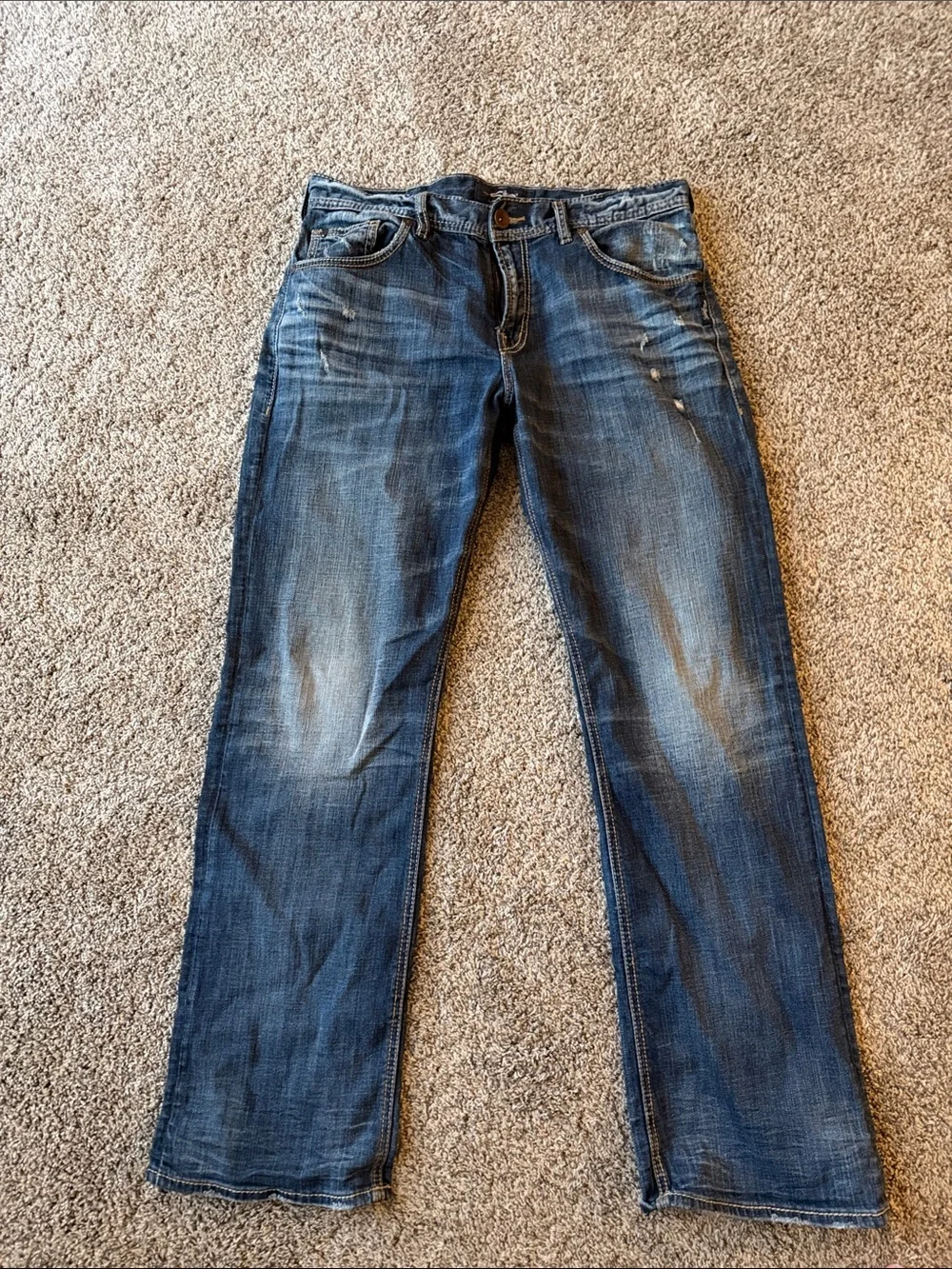Silver Jeans Co. Men's Straight Jeans in Blue Wash